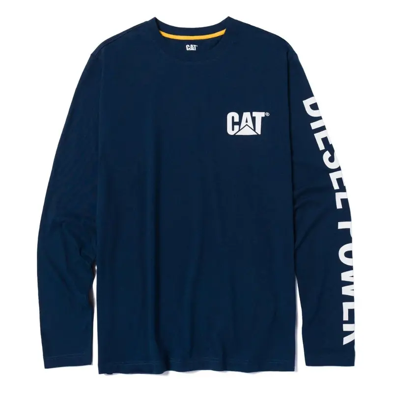 Cat Diesel Power Men's Long Sleeve Work T-Shirt 1010042 - Detroit Blue 1