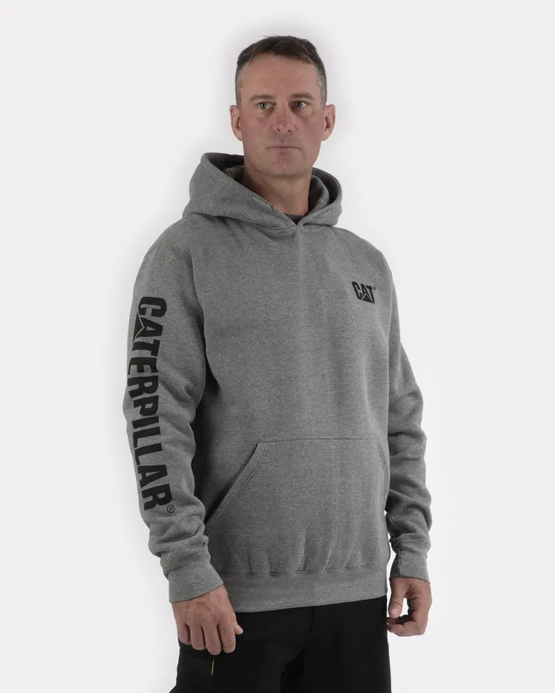 Cat Men's Banner Logo Hooded Sweatshirt 1
