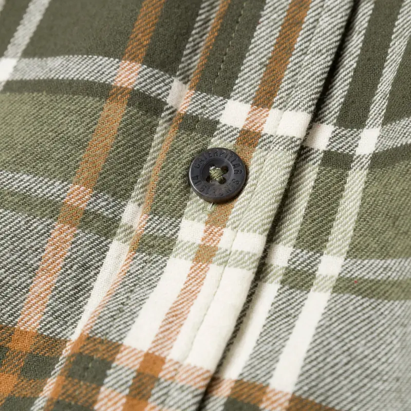 Cat Men's Button-Up Long Sleeve Flannel Work Shirt 4