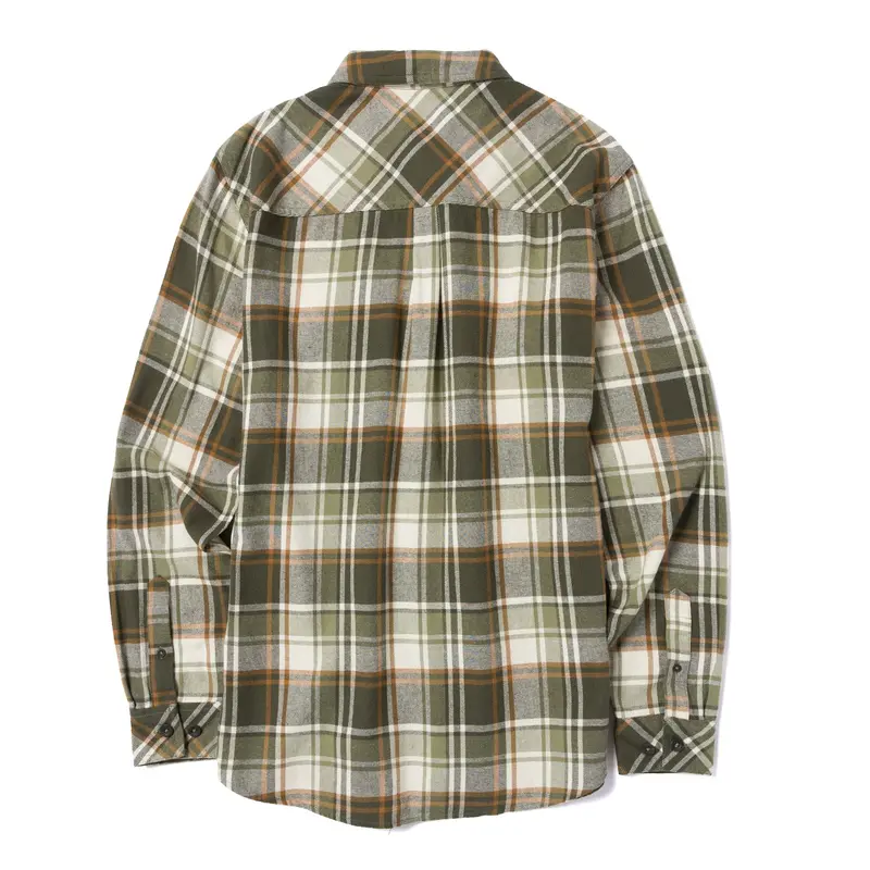 Cat Men's Button-Up Long Sleeve Flannel Work Shirt 7