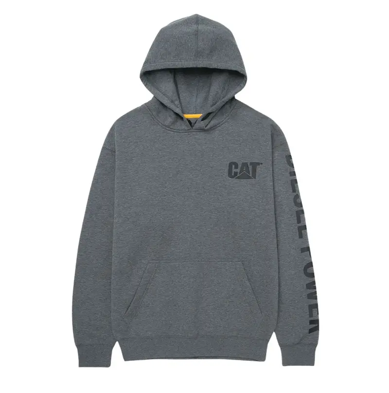 Cat Men's Diesel Power Pullover Work Hoodie 1090036 - Heather Grey 1