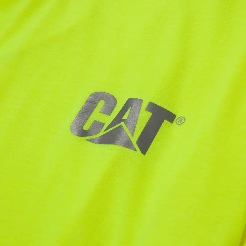 Cat Men's Hi-Vis Upf Hooded Long Sleeve T-Shirt 6