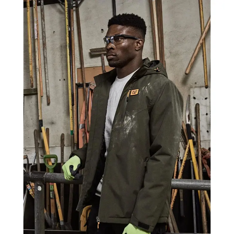 Cat Men's Lightweight Insulated Work Jacket 1040038 - Army Moss 3
