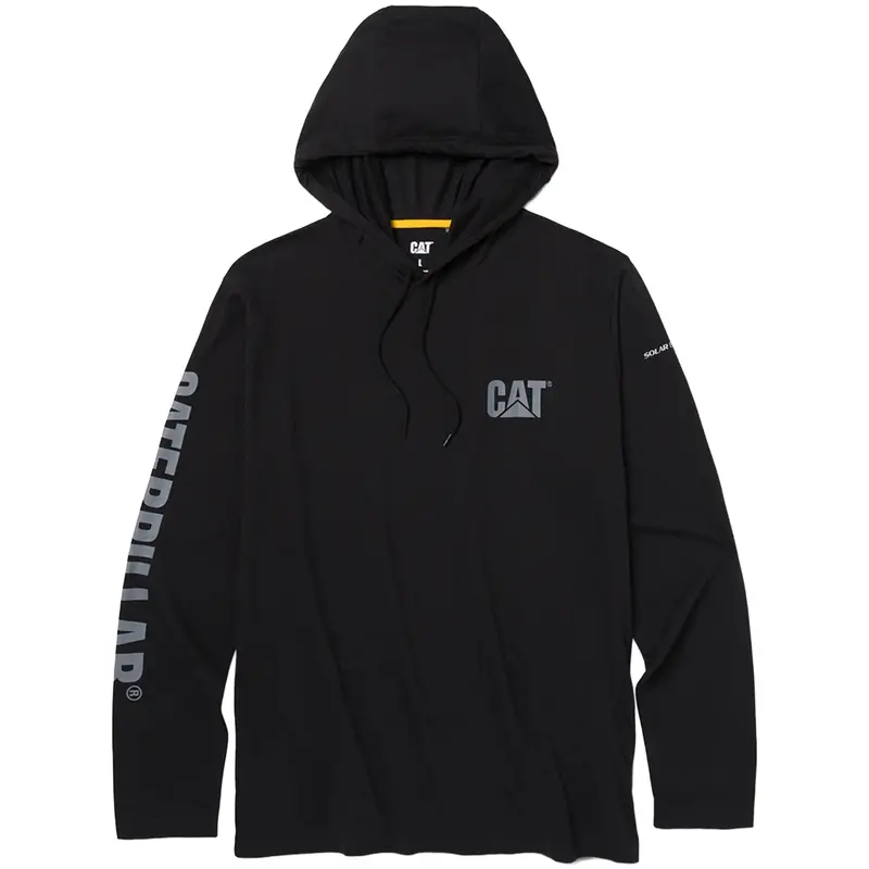Cat Men's Upf 50 Hooded Long Sleeve T-Shirt 1
