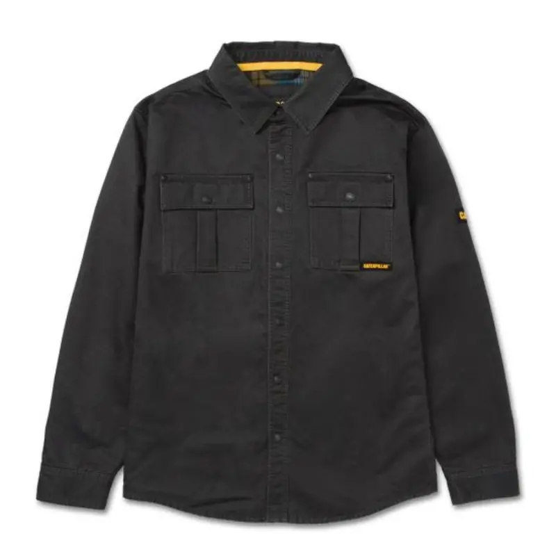 Cat Men's Waxed Cotton Snap-Front Shirt Jacket 1