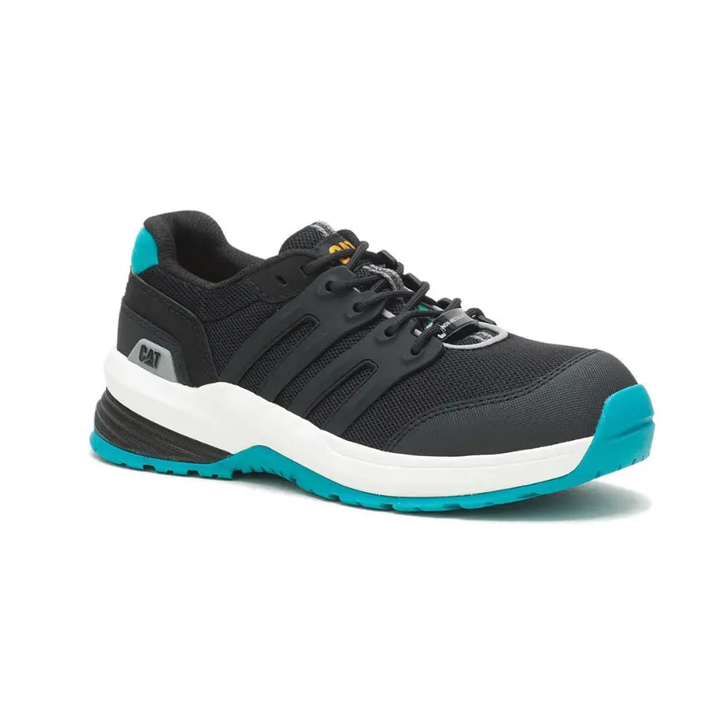 Cat Streamline 2.0 Women's Composite Toe Athletic Work Shoe 725336 - Black/Teal 1