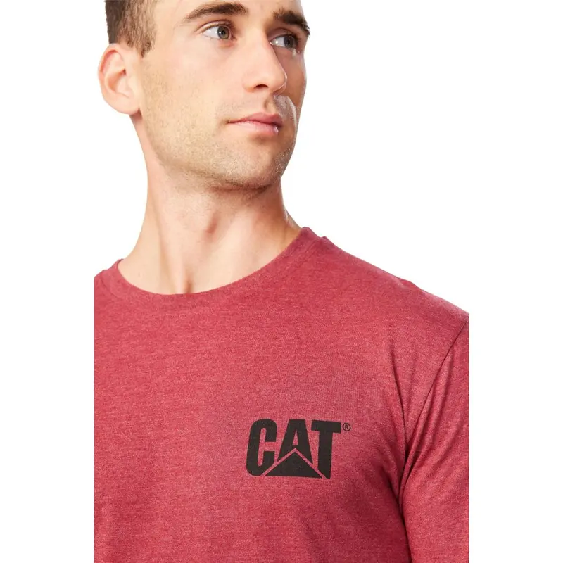 Cat Trademark Banner Long Sleeve Work Shirt 1510034 - Brick Heather 3