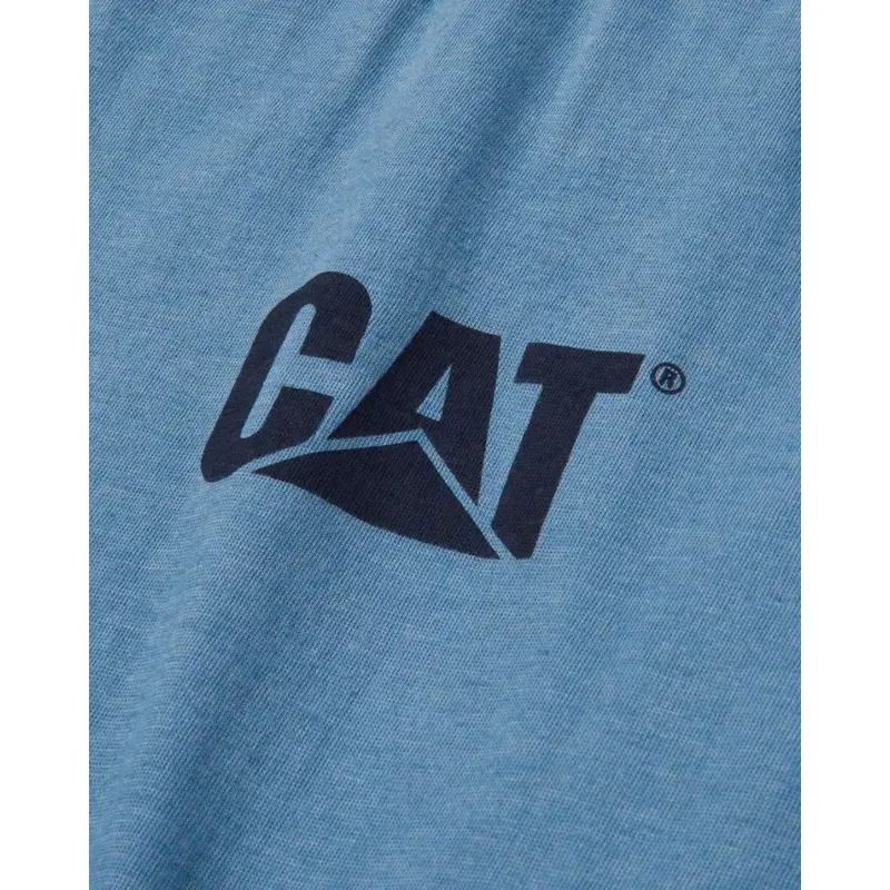 Cat Trademark Banner Long Sleeve Work Shirt - Heather Blue 1510034 2