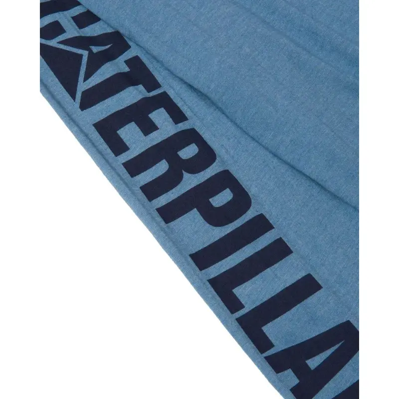 Cat Trademark Banner Long Sleeve Work Shirt - Heather Blue 1510034 3