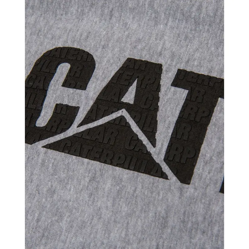 Cat Trademark Raised Graphic Long Sleeve Work Shirt - Heather Grey 1010047 2