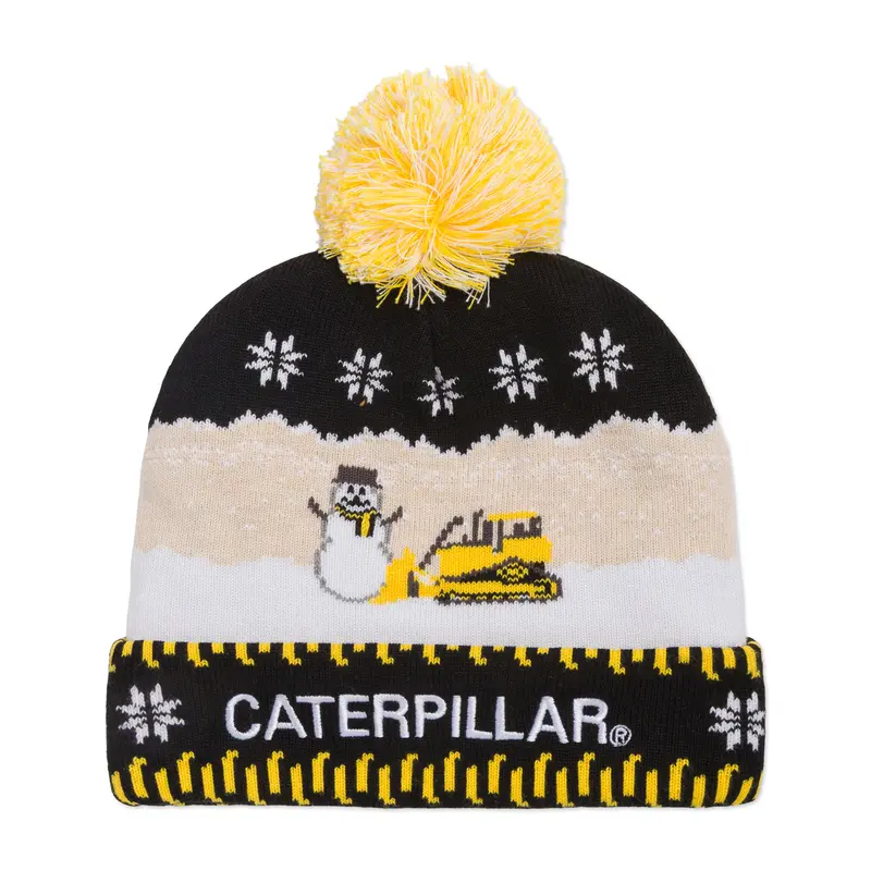 Cat Unisex Snowdozer Christmas Graphic Beanie 2
