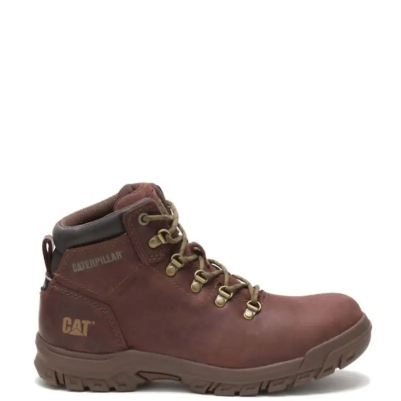 Cat Women's Mae Waterproof Steel Toe Work Boot_Cocoa 1