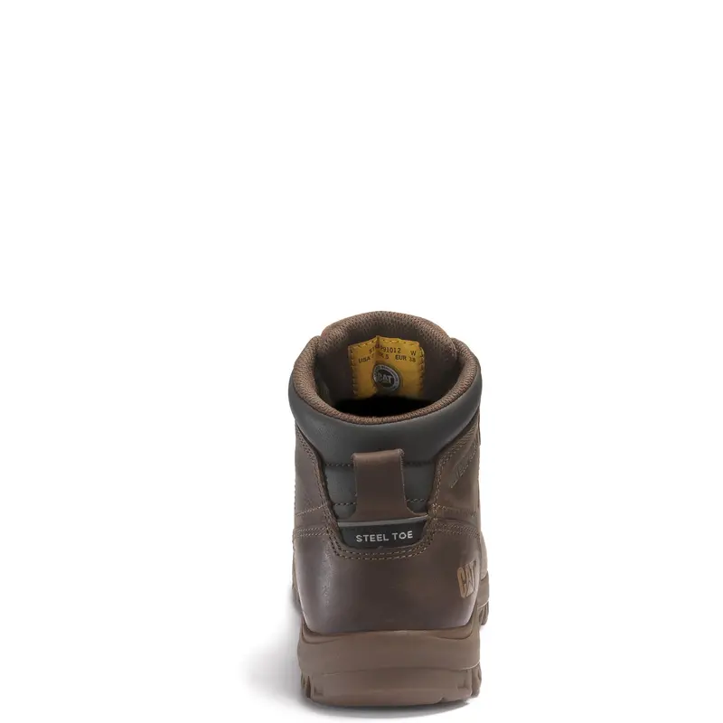 Cat Women's Mae Waterproof Steel Toe Work Boot_Cocoa 5