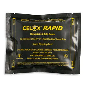 Celox Haemostatic Blood Clot Z-Folded Gauze 1