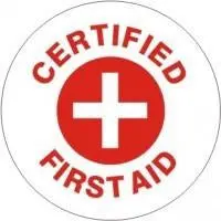 Certified First Aid Hard Hat Sticker #Ss2 1