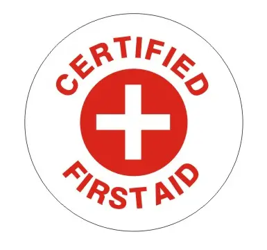 Certified First Aid With Cross Hard Hat Marker Hm-17 1