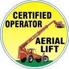 Certified Operator Aerial Lift Hard Hat Marker Hm-107 1