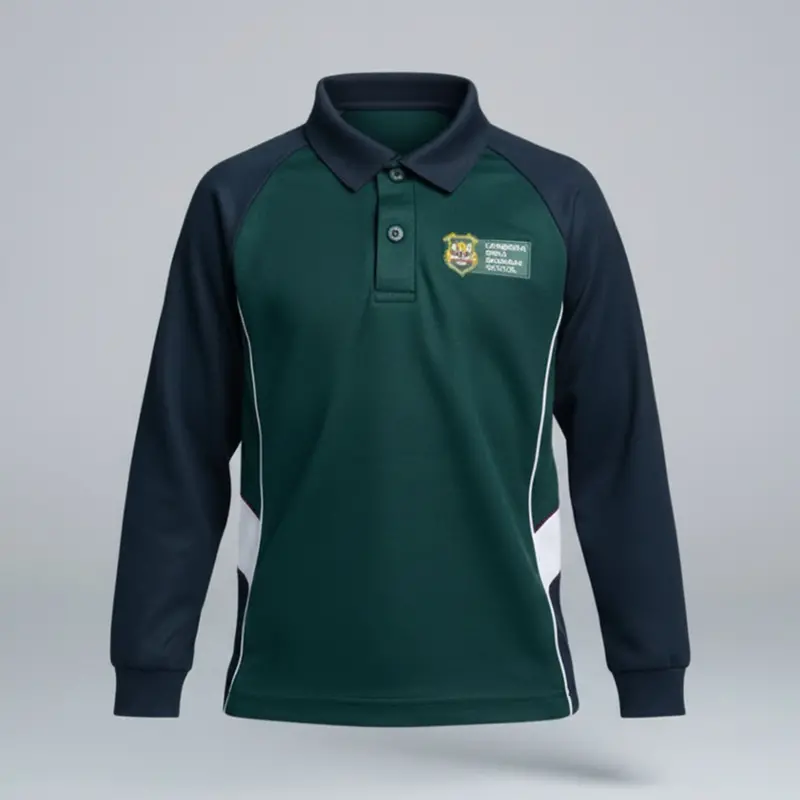 Cggs Unisex Junior Long Sleeve Polo 1