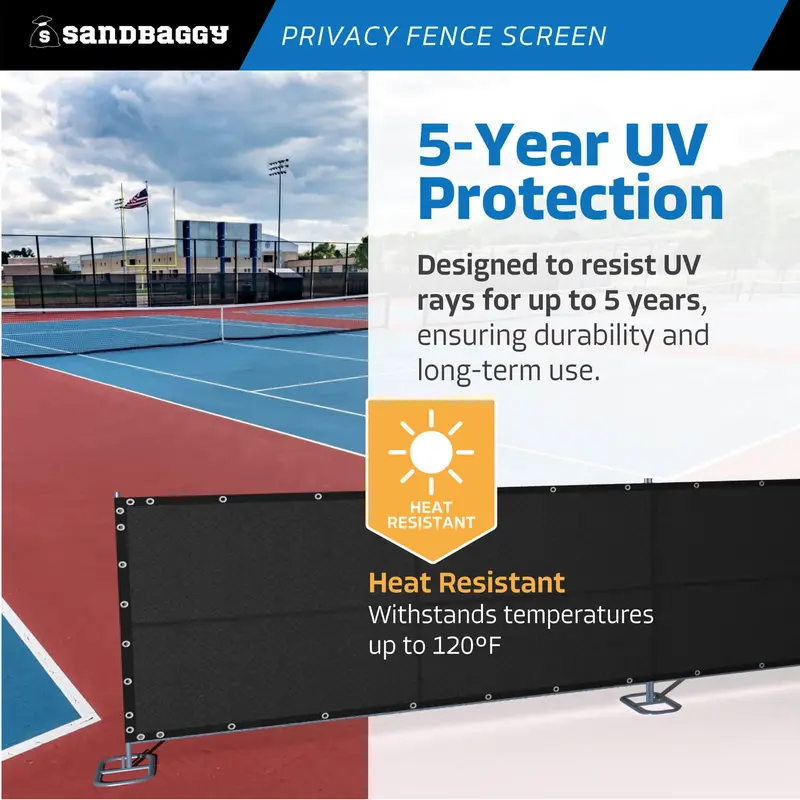 Chain Link Fence Privacy Screen - 6Ft X 12Ft Uv Resistant Hdpe 6