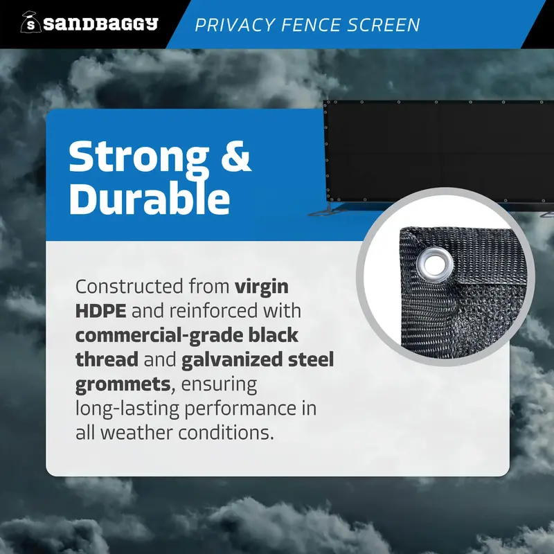 Chain Link Fence Privacy Screen - 6Ft X 50Ft Uv Resistant Hdpe 4