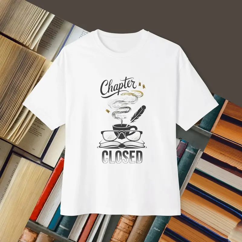 Chapter Closed Unisex Booklover Oversized Boxy Tshirt 3