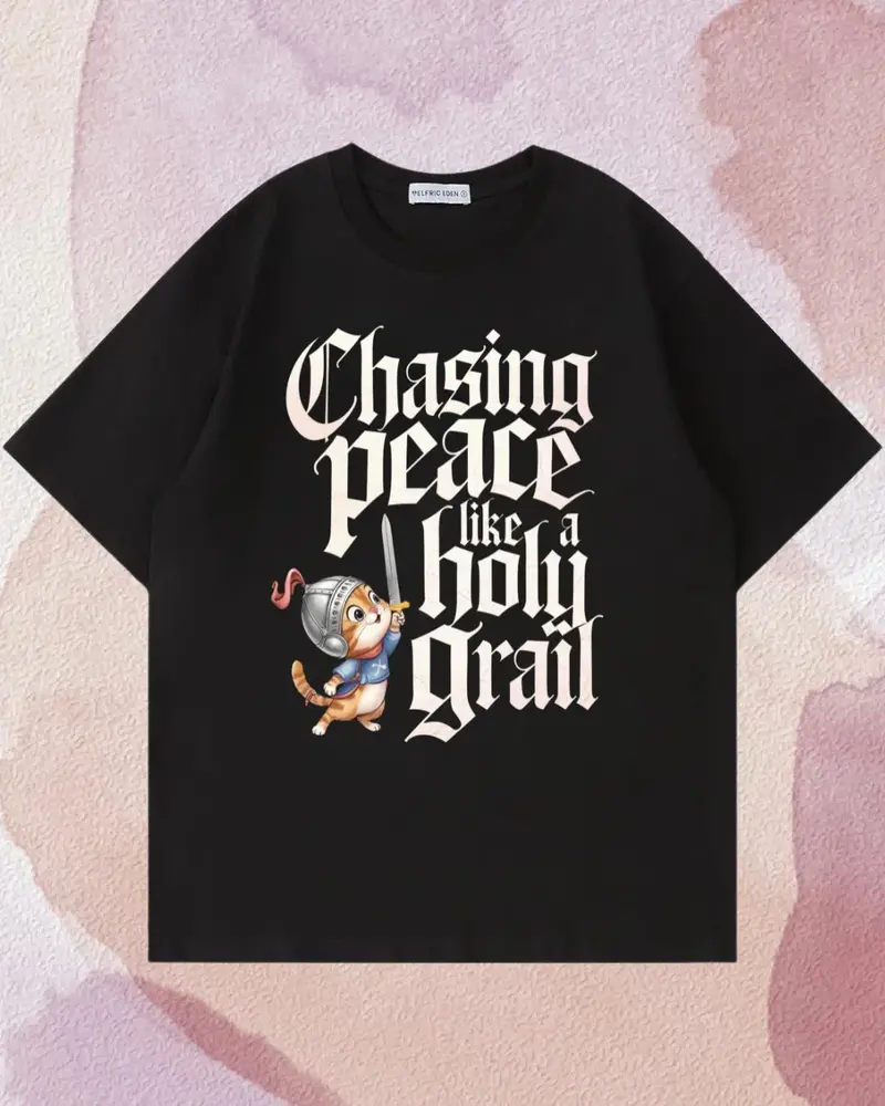 Chase Peace Like A Holy Grail Idiom Unisex Oversized Boxy Tee 1