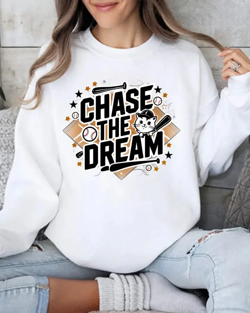 Chase The Dream Heavy Unisex Cotton Crewneck Sweatshirt 1