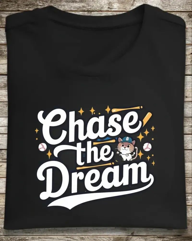 Chase The Dreams Baseball Crew Neck Tee 1