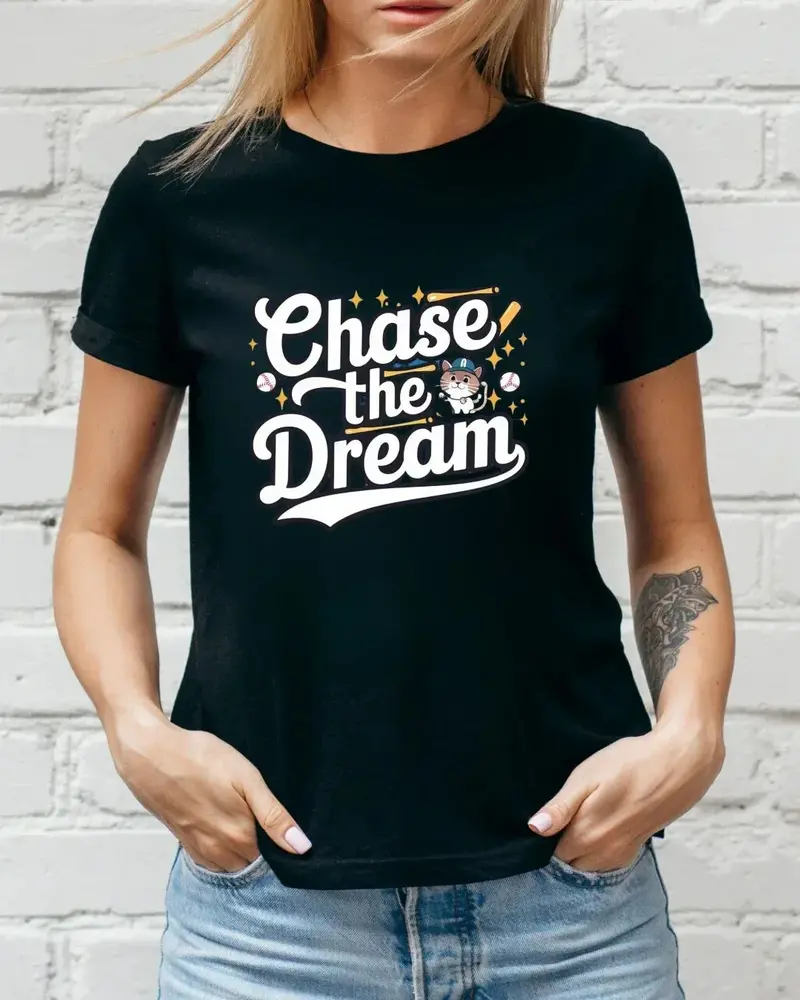 Chase The Dreams Baseball Crew Neck Tee 3