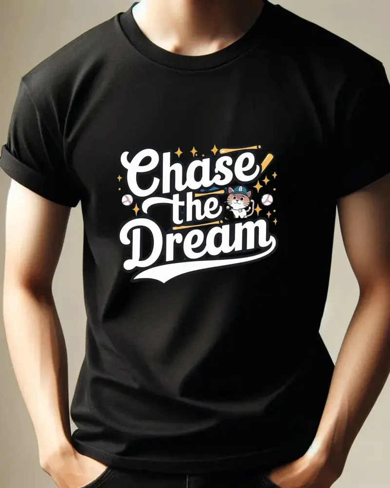 Chase The Dreams Baseball Crew Neck Tee 4