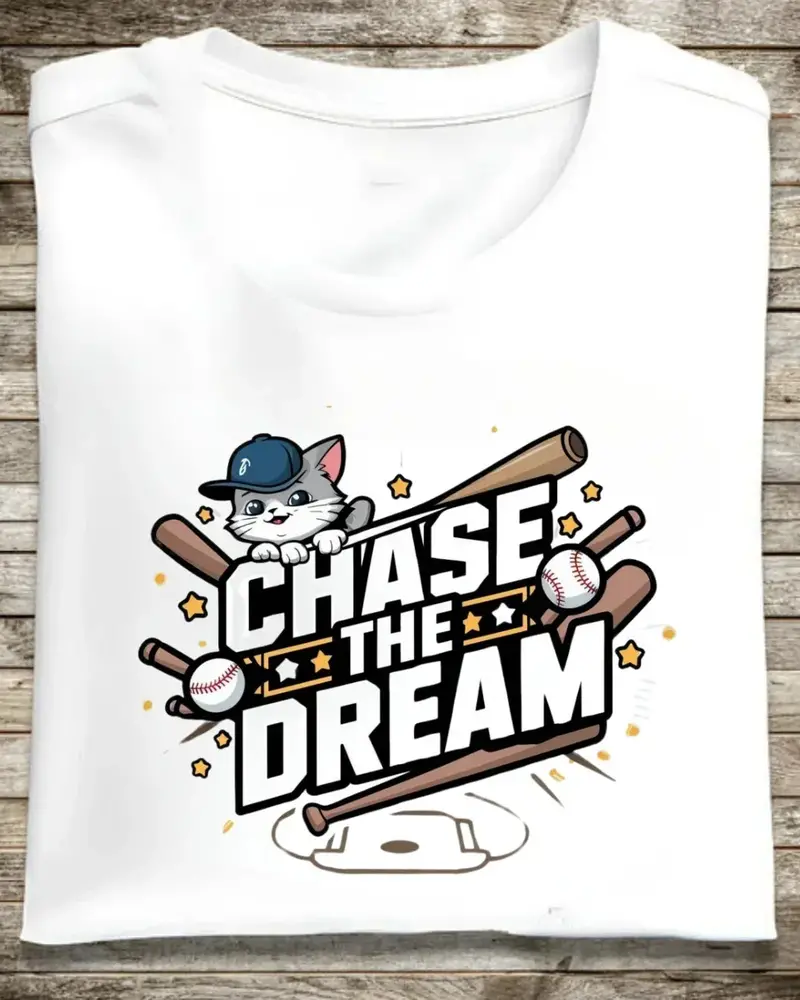 Chase Your Dream Baseball Cotton T-Shirt 1