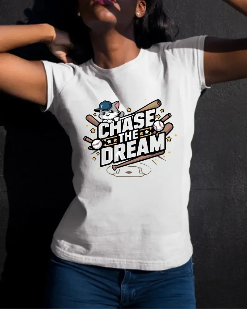 Chase Your Dream Baseball Cotton T-Shirt 3