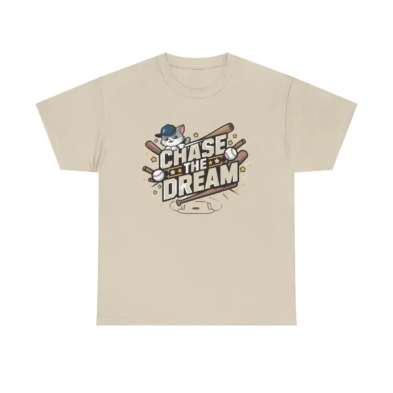Chase Your Dream Baseball Cotton T-Shirt 7