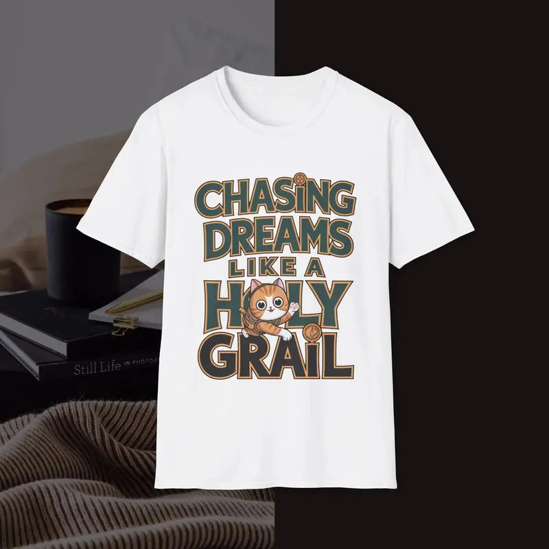 Chasing Peace Like A Holy Grail Unisex Softstyle T-Shirts 4