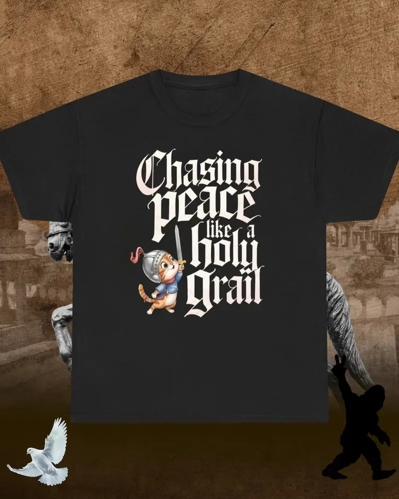 Chasing Peace Like Holy Grail Cotton Tee 1