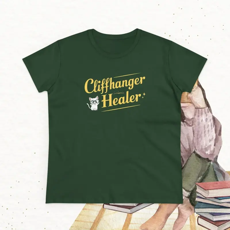 Chiffanger Healer Book Lovers Cotton Women T-Shirt 20