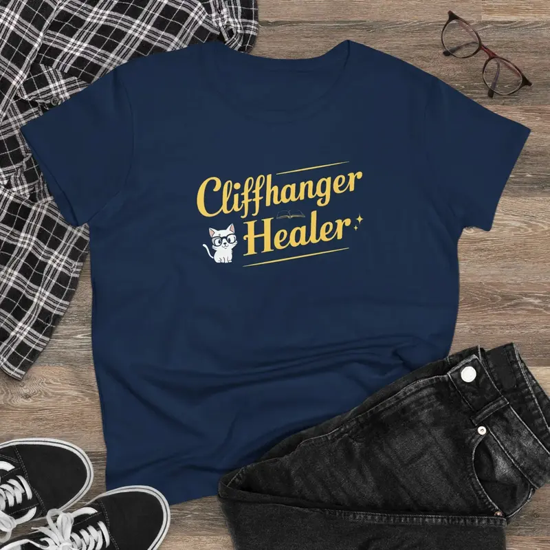 Chiffanger Healer Book Lovers Cotton Women T-Shirt 3