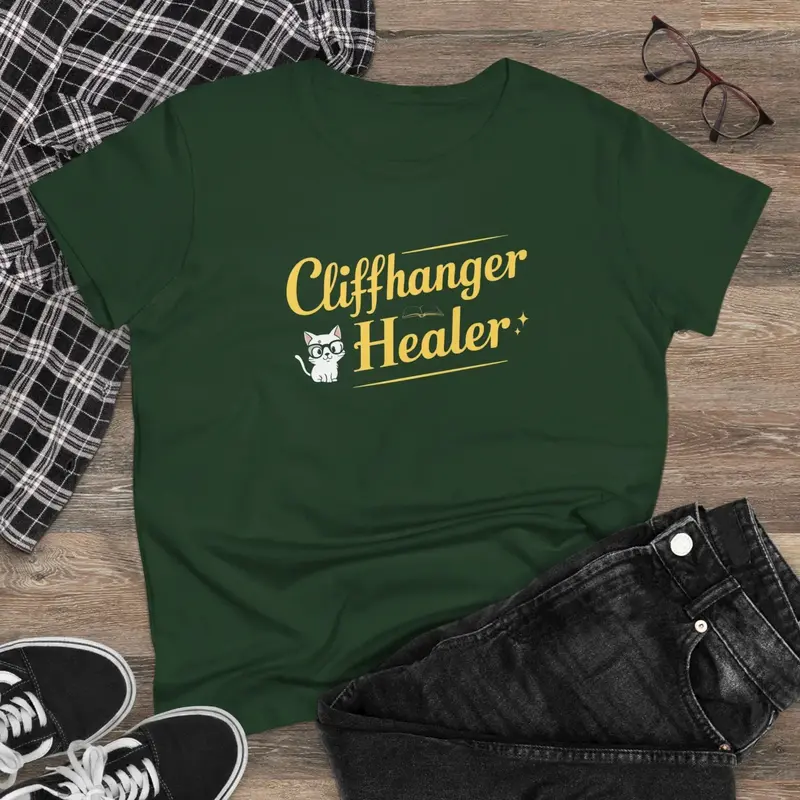 Chiffanger Healer Book Lovers Cotton Women T-Shirt 8