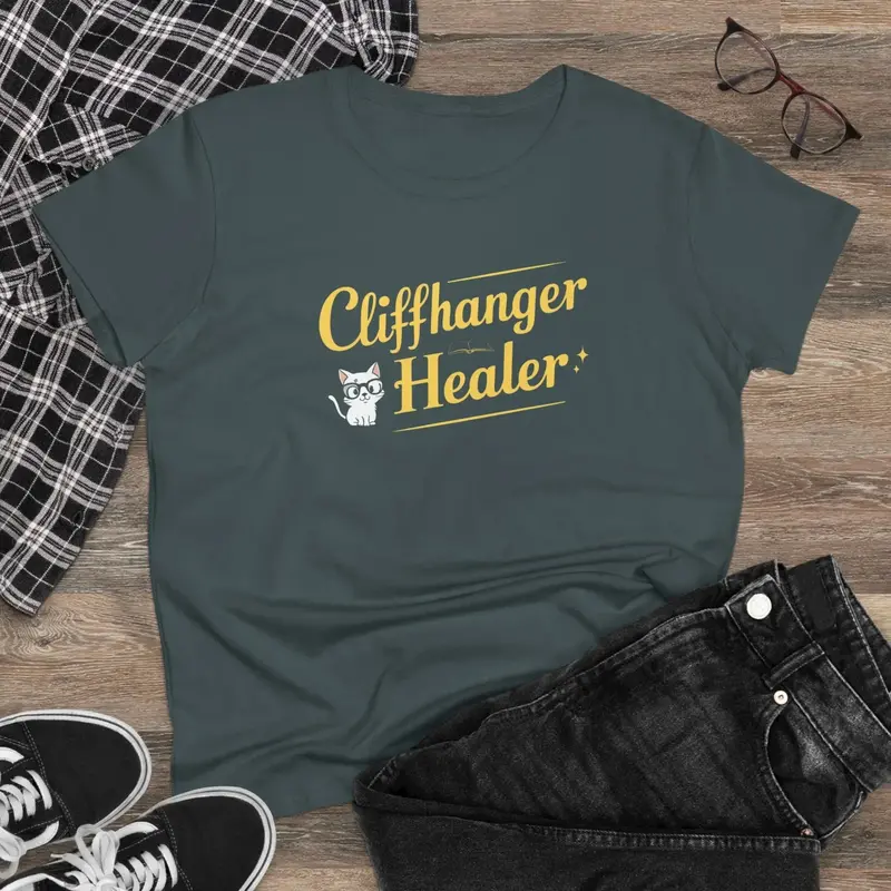 Chiffanger Healer Book Lovers Cotton Women T-Shirt 8