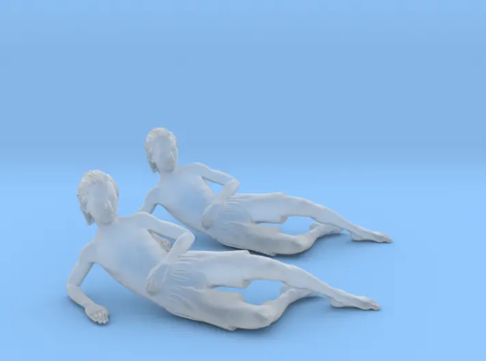 Chinese Man Lying On Side Propped 1