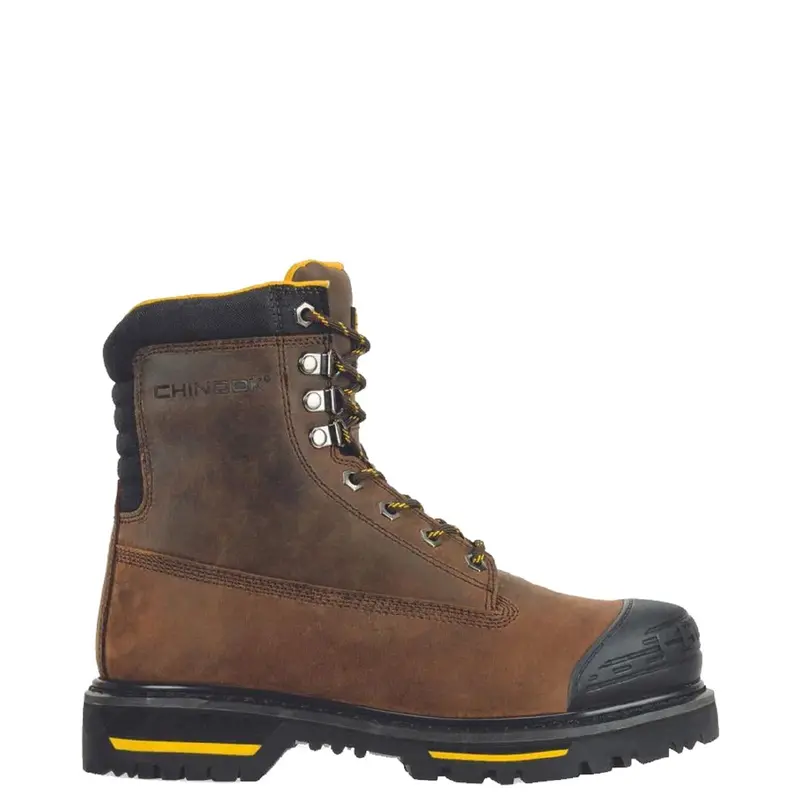 Chinook Footwear Men's Tarantula 8" Steel Toe Work Boot_Brown 1