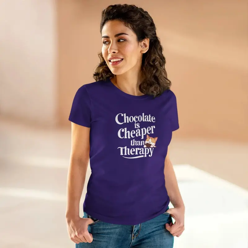 Chocolate Cheaper Than Therapy Women T-Shirt 15