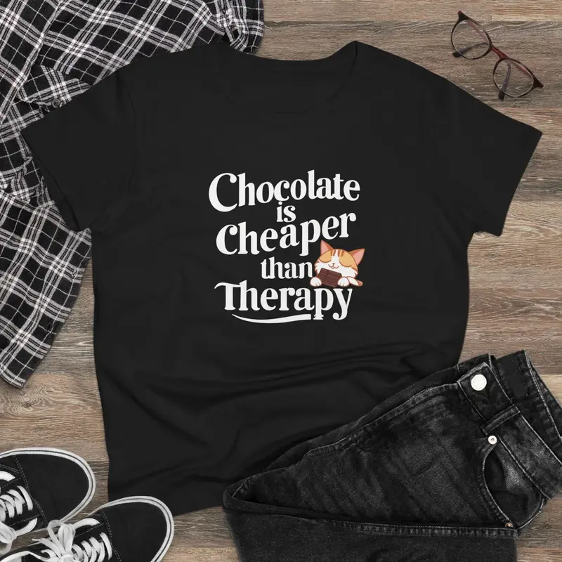 Chocolate Cheaper Than Therapy Women T-Shirt 3