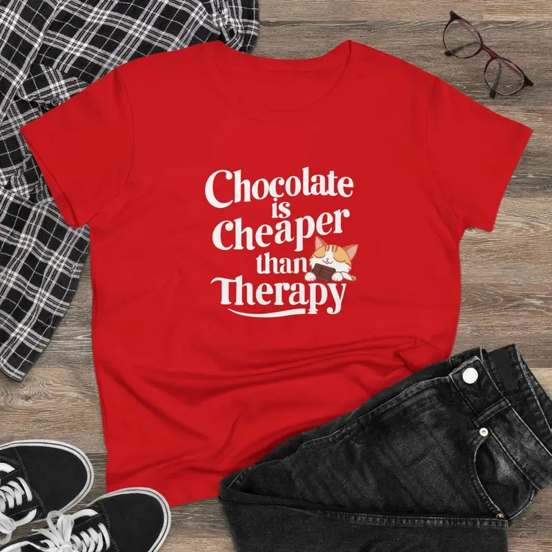 Chocolate Cheaper Than Therapy Women T-Shirt 5