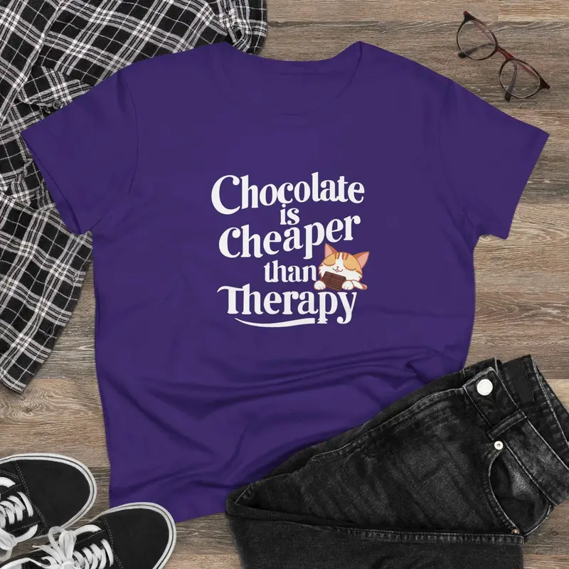 Chocolate Cheaper Than Therapy Women T-Shirt 6