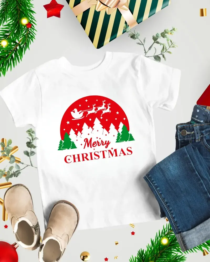 Christmas Joy Kid Heavy Cotton Tshirt 1