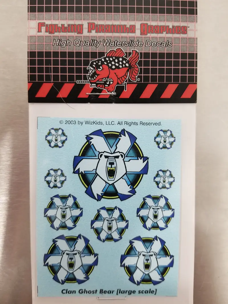 Clan Ghost Bear Decals- Large Scale 1