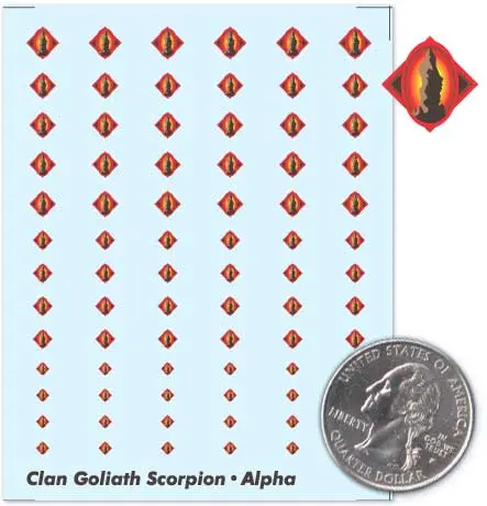 Clan Goliath Scorpion Alpha Galaxy Decals 1