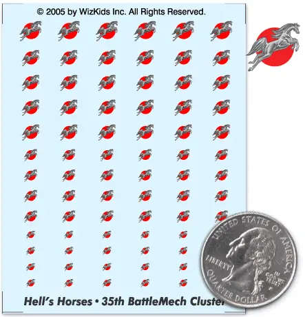 Clan Hells Horses 35Th Battlemech Cluster Decals 1