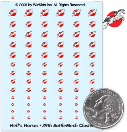 Clan Hells Horses 39Th Battlemech Cluster Decals 1